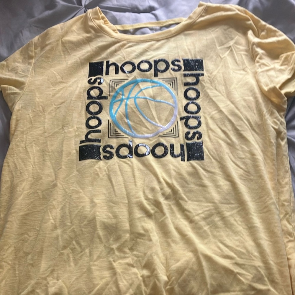 Yellow Hoops Justice Graphic T-Shirt